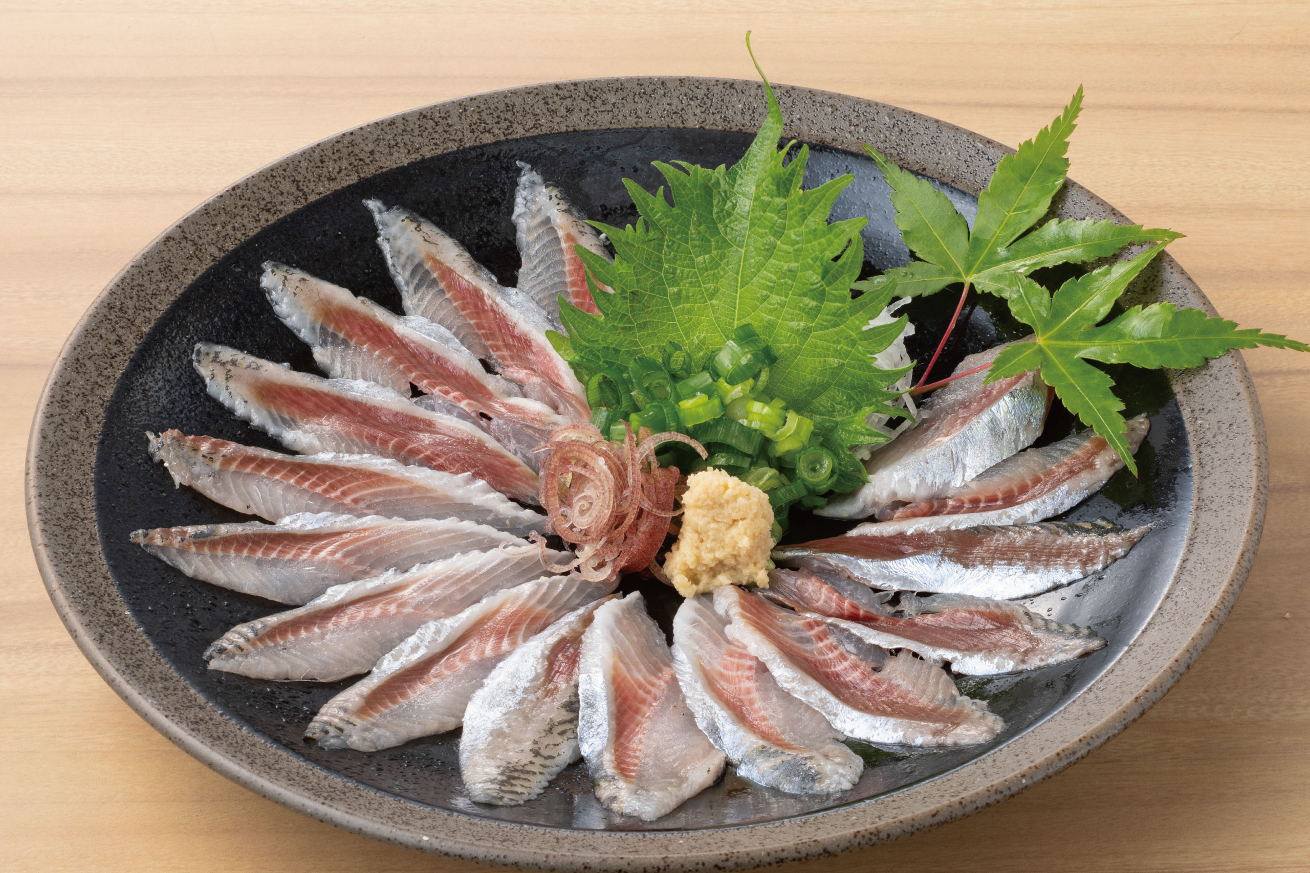 日本海庄や旬メニュー　1900年1月　海鮮　刺身　鰯の刺身　日本海庄や　㈱かんなん丸